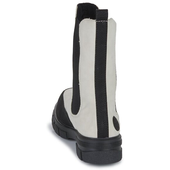 NEW RIEKER Mid Shaft Comfort Chelsea Boots White/black for women 462mn - Picture 6 of 10